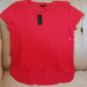 Express cotton chiffon tshirt material top